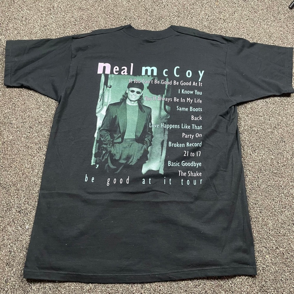 Vintage Neal McCoy Be Good At It Tour T-Shirt Black XL Country Music Concert Tee - Picture 3 of 7